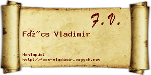 Föcs Vladimir névjegykártya